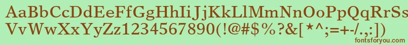 TimeseuropaltstdRoman Font – Brown Fonts on Green Background