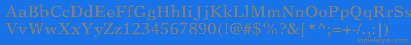 フォントTimeseuropaltstdRoman – 青い背景に灰色の文字