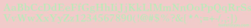 TimeseuropaltstdRoman Font – Green Fonts on Pink Background