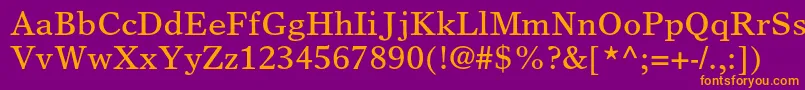 TimeseuropaltstdRoman Font – Orange Fonts on Purple Background