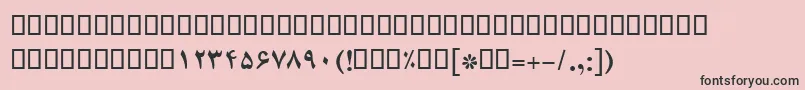 BCompsetBold Font – Black Fonts on Pink Background