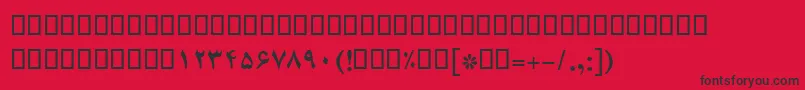 BCompsetBold Font – Black Fonts on Red Background