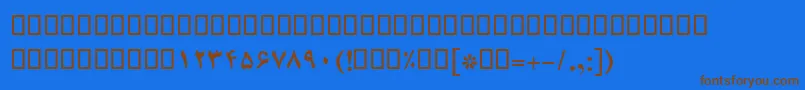 BCompsetBold Font – Brown Fonts on Blue Background