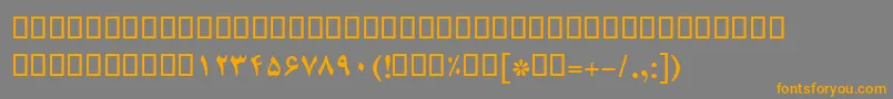 Czcionka BCompsetBold – pomarańczowe czcionki na szarym tle
