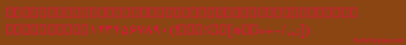 BCompsetBold Font – Red Fonts on Brown Background