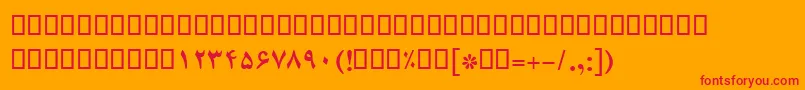 BCompsetBold Font – Red Fonts on Orange Background