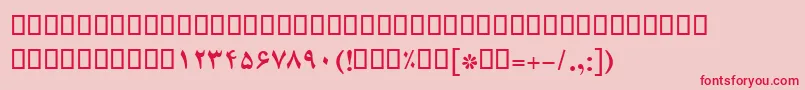 BCompsetBold Font – Red Fonts on Pink Background