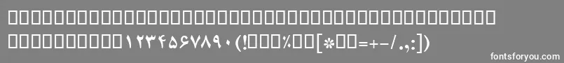 BCompsetBold Font – White Fonts on Gray Background