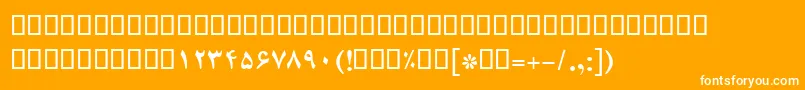 BCompsetBold Font – White Fonts on Orange Background