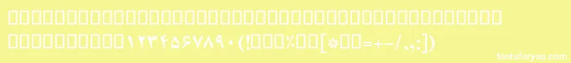 BCompsetBold Font – White Fonts on Yellow Background