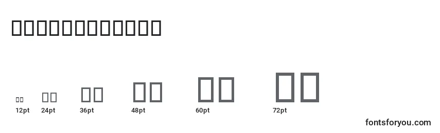 BCompsetBold Font Sizes