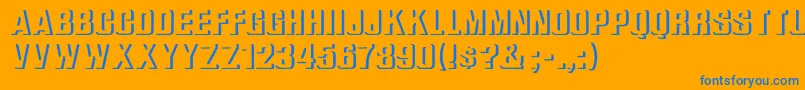 WhataReliefBold-fontti – siniset fontit oranssilla taustalla