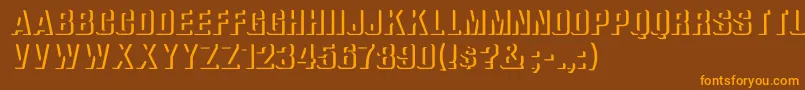 Шрифт WhataReliefBold – оранжевые шрифты на коричневом фоне