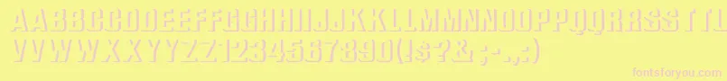 WhataReliefBold Font – Pink Fonts on Yellow Background