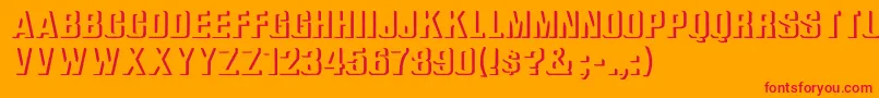 WhataReliefBold Font – Red Fonts on Orange Background