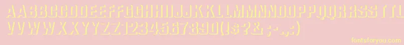 WhataReliefBold Font – Yellow Fonts on Pink Background