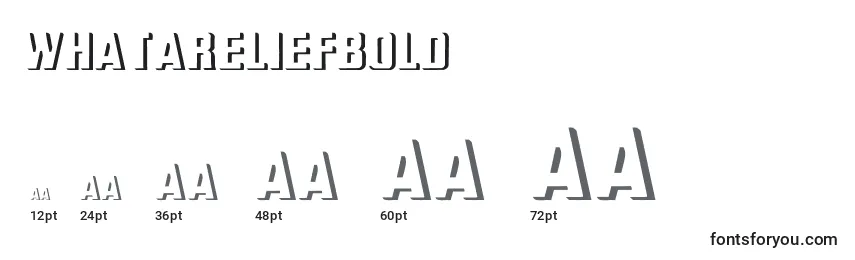 WhataReliefBold Font Sizes