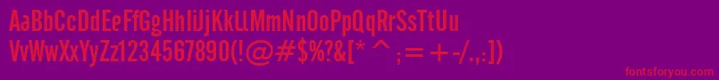 Cafeta ffy Font – Red Fonts on Purple Background
