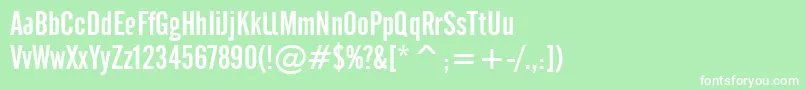 Cafeta ffy Font – White Fonts on Green Background