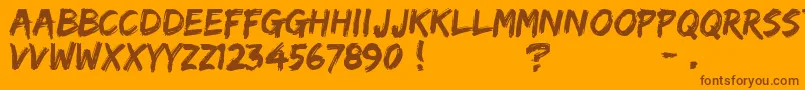 Edo Font – Brown Fonts on Orange Background