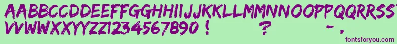 Edo Font – Purple Fonts on Green Background