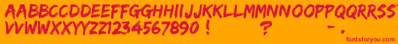 Edo Font – Red Fonts on Orange Background