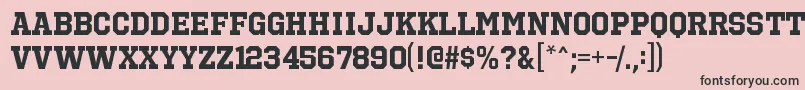 OctinsportsrgBold-fontti – mustat fontit vaaleanpunaisella taustalla