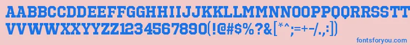 フォントOctinsportsrgBold – ピンクの背景に青い文字