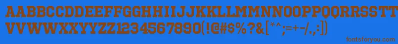 OctinsportsrgBold Font – Brown Fonts on Blue Background