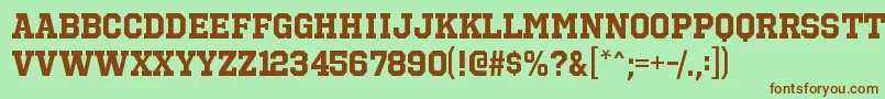 OctinsportsrgBold Font – Brown Fonts on Green Background