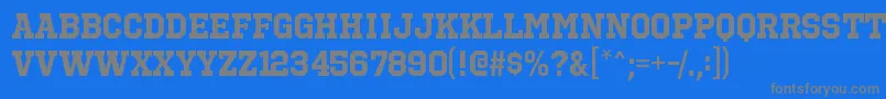 OctinsportsrgBold-fontti – harmaat kirjasimet sinisellä taustalla