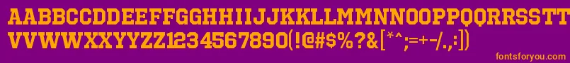 OctinsportsrgBold Font – Orange Fonts on Purple Background