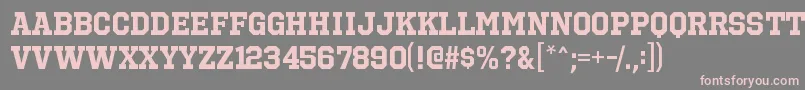 OctinsportsrgBold Font – Pink Fonts on Gray Background
