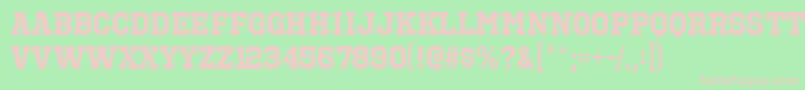 OctinsportsrgBold Font – Pink Fonts on Green Background