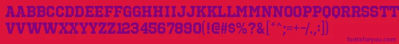 OctinsportsrgBold Font – Purple Fonts on Red Background