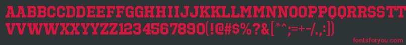 OctinsportsrgBold Font – Red Fonts on Black Background