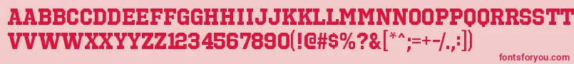 OctinsportsrgBold Font – Red Fonts on Pink Background