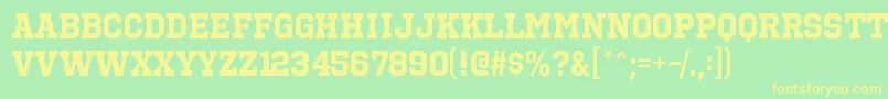 OctinsportsrgBold Font – Yellow Fonts on Green Background