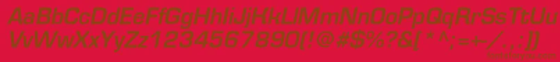 Шрифт EurofontmediumcItalic – коричневые шрифты на красном фоне
