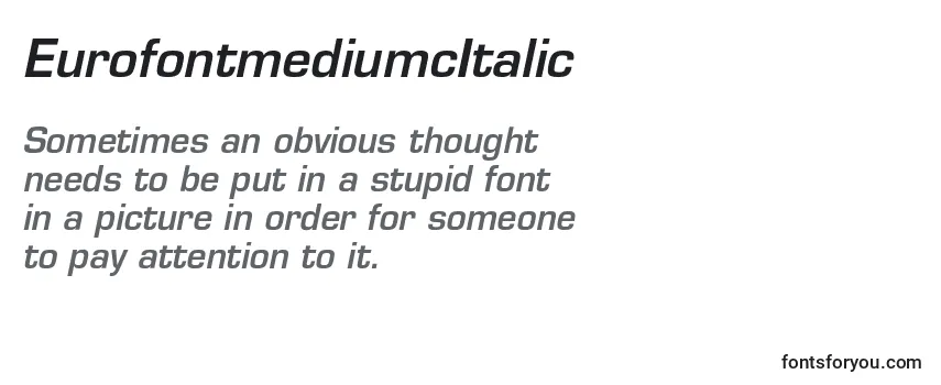 Review of the EurofontmediumcItalic Font