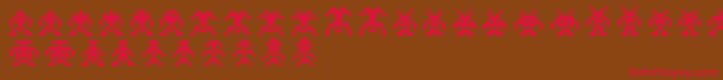 Binarysoldiers Font – Red Fonts on Brown Background
