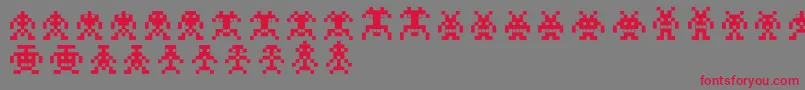Binarysoldiers Font – Red Fonts on Gray Background