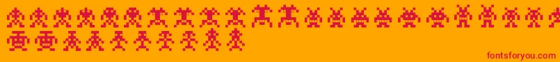 Binarysoldiers Font – Red Fonts on Orange Background