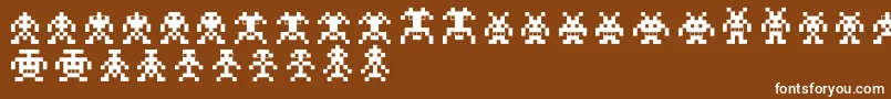 Шрифт Binarysoldiers – белые шрифты на коричневом фоне