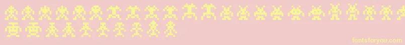 Binarysoldiers Font – Yellow Fonts on Pink Background