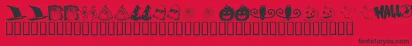 KrBooville Font – Black Fonts on Red Background