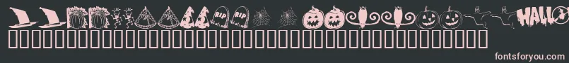 KrBooville-Schriftart – Rosa Schriften auf schwarzem Hintergrund