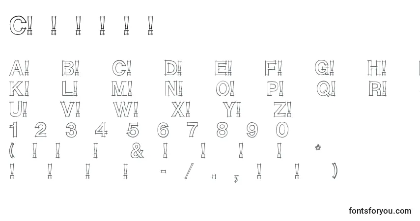 Schriftart Caitlyn – Alphabet, Zahlen, spezielle Symbole