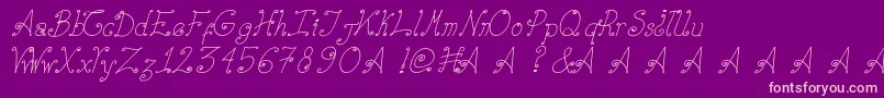 ElizabethCursiva-Schriftart – Rosa Schriften auf violettem Hintergrund