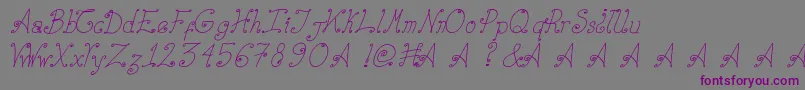 ElizabethCursiva Font – Purple Fonts on Gray Background